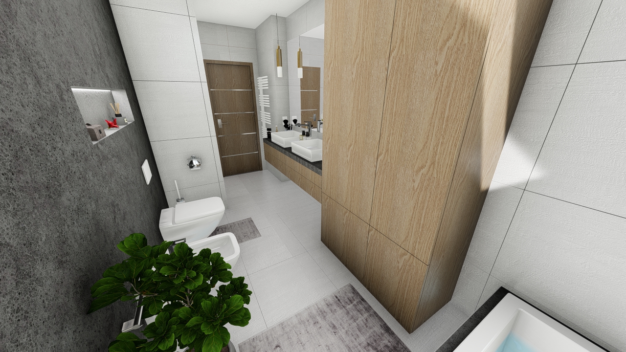 Vizualizace koupelny Píšť